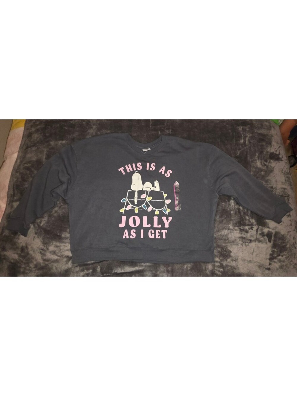 This Is As Jolly As I Get Gray Snoopy Christmas Sweatshirt